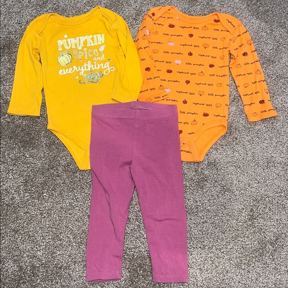 Koala Kids Other - Koala Baby Pumpkin Spice Baby Bodysuit and Leggings Set 18M